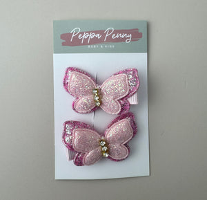 Butterfly Hair Clip Set - Peppa Penny