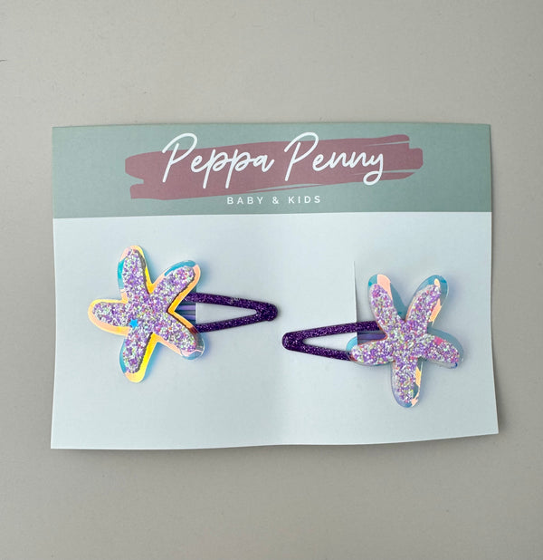 Starfish Clip Set - Purple - Peppa Penny