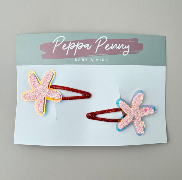 Starfish Clip Set - Pink - Peppa Penny