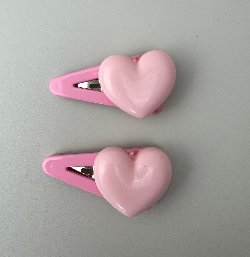 Acrylic Heart Clip Set Pink - Peppa Penny