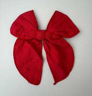 Christmas Bow Long Tail -Solid Red - Peppa Penny