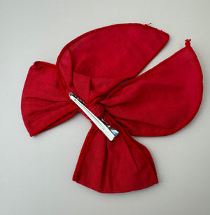 Christmas Bow Long Tail -Solid Red - Peppa Penny