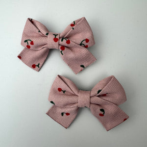 Bow Clip set with Cherries - Pink - Peppa Penny