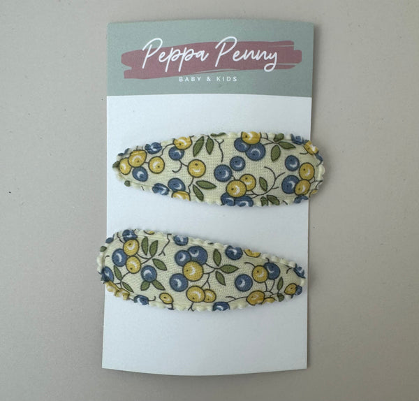 Linen Snap Clip Duo - Fruit Trees - Peppa Penny