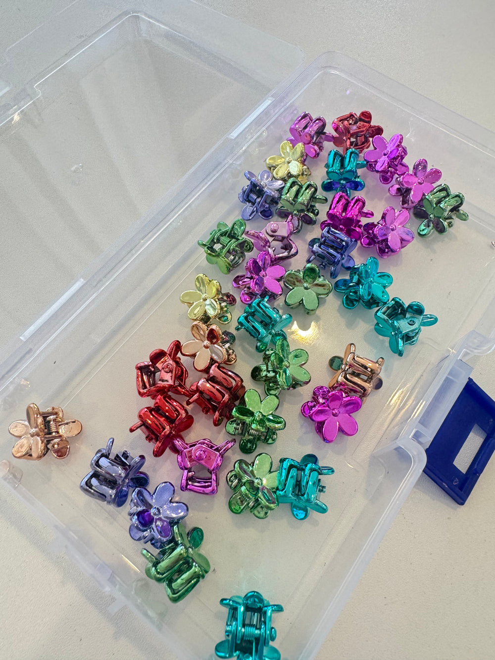 Mini Flower Claw Clips - Metallic - Peppa Penny