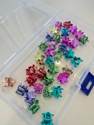 Mini Flower Claw Clips - Metallic - Peppa Penny