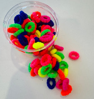 Small Seamless Hair Ties - Puffy Neon - Peppa Penny