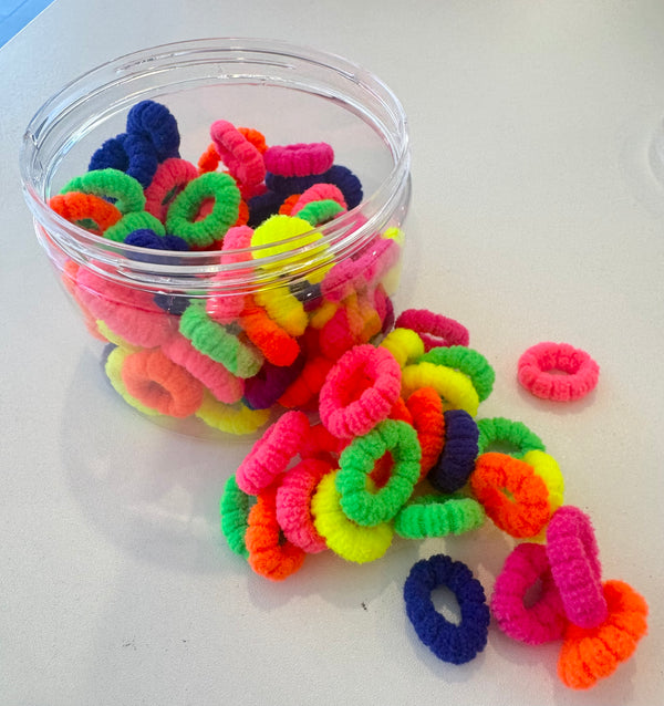 Small Seamless Hair Ties - Puffy Neon - Peppa Penny
