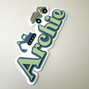 Custom Name Sign Detailed | Layered acrylic name plaque - Diggers - Luma Light