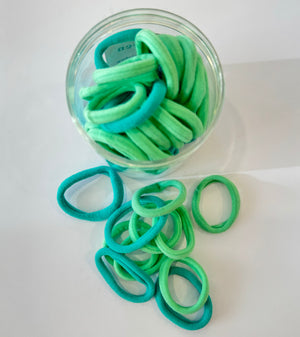 Seamless Hair Ties - Aqua & Mint - Peppa Penny