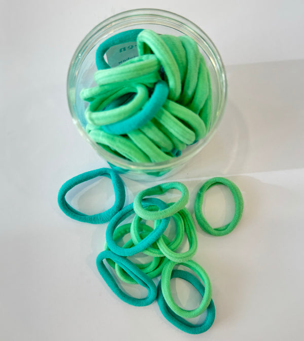 Seamless Hair Ties - Aqua & Mint - Peppa Penny