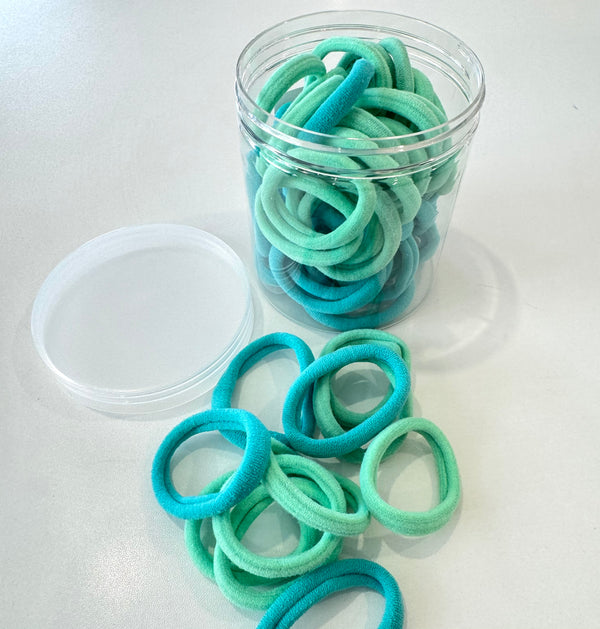 Seamless Hair Ties - Aqua & Mint - Peppa Penny