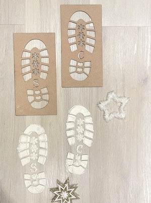 Santa Footprint Stencil - Luma Light