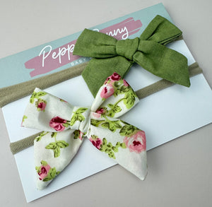 Bow Headband Duo - Green Garden - Peppa Penny