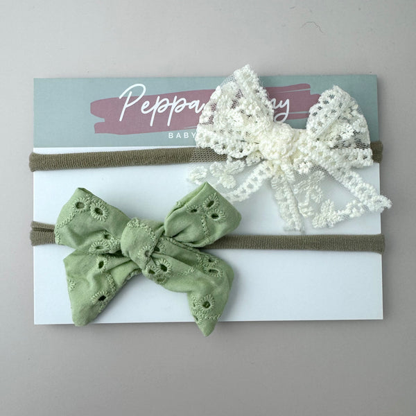 Bow Headband Duo - Edith - Peppa Penny