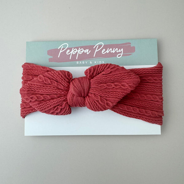 Stretchy Headband Bow - Ruby - Peppa Penny