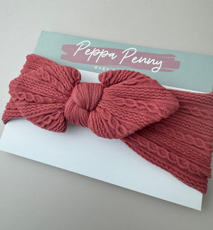 Stretchy Headband Bow - Ruby - Peppa Penny