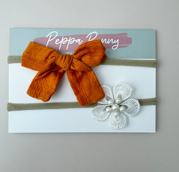 Bow Headband Duo - Georgia - Peppa Penny