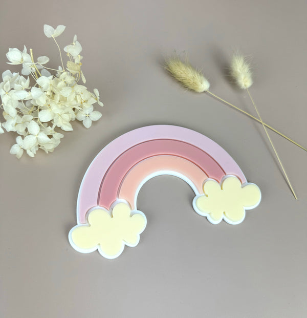 Acrylic Decor Shapes - Pink Rainbow - Luma Light