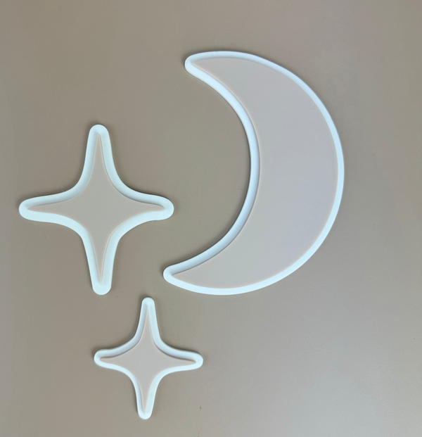 Acrylic Decor Shapes - Neutral Half Moon - Luma Light