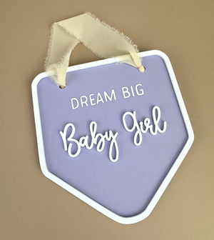 Decor Wall Banner - Dream Big Baby Girl - Luma Light
