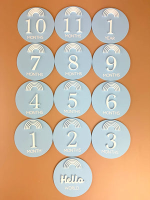 Blue Rainbow Milestone Disc Set - Luma Light DISCOUNTED