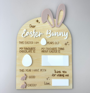 Dear Easter Bunny Reusable Board - Luma Light