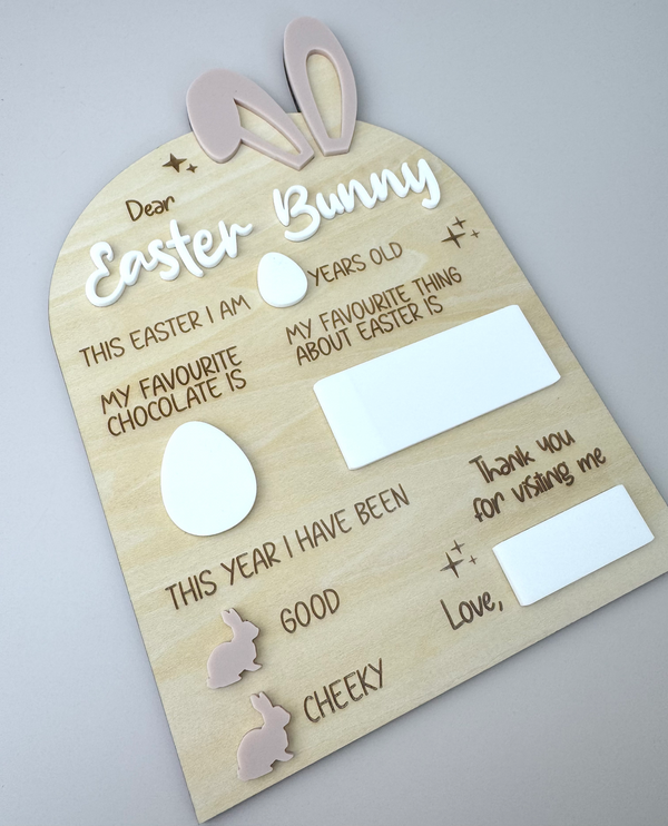Dear Easter Bunny Reusable Board - Luma Light