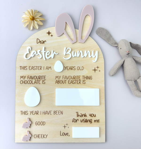 Dear Easter Bunny Reusable Board - Luma Light