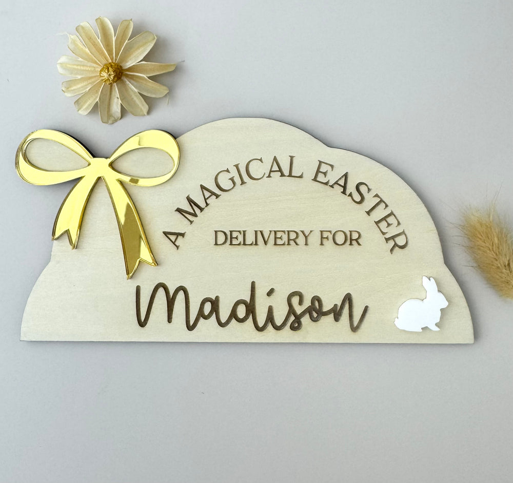 Custom Easter Crate Plaque- Magical - Luma Light