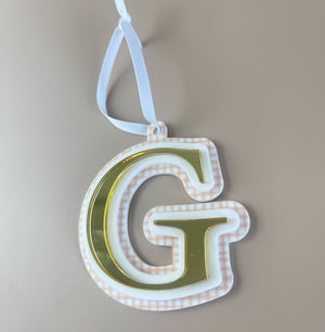 Triple Layered Christmas Ornament - Choose your Letter - Luma Light DISCOUNTED