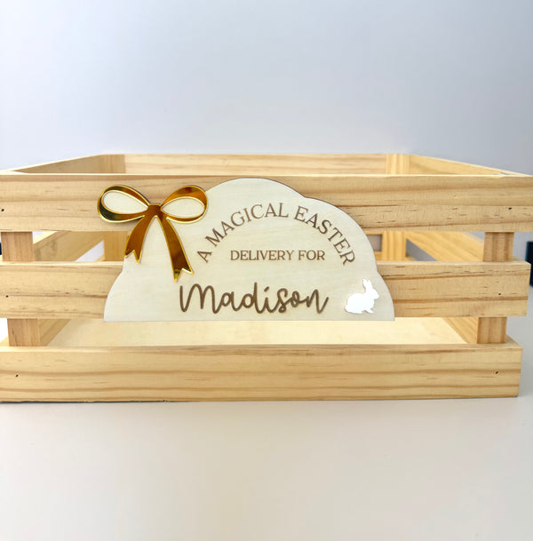 Custom Easter Crate Plaque- Magical - Luma Light
