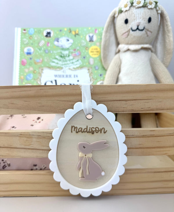 Custom Easter basket tag - Bunny - Luma Light