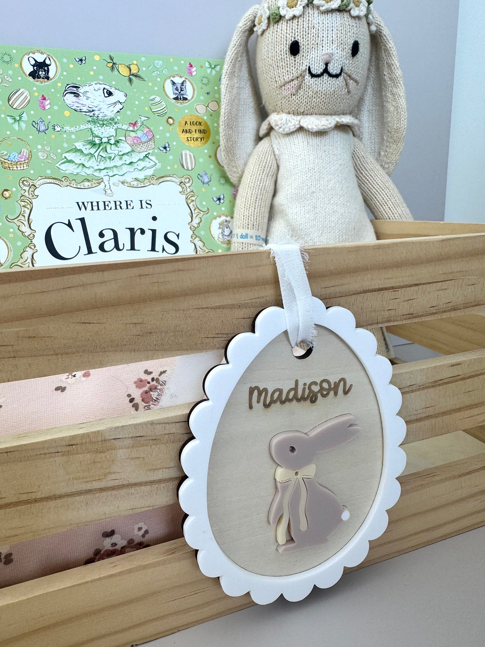 Custom Easter basket tag - Bunny - Luma Light