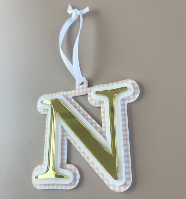 Triple Layered Christmas Ornament - Choose your Letter - Luma Light DISCOUNTED