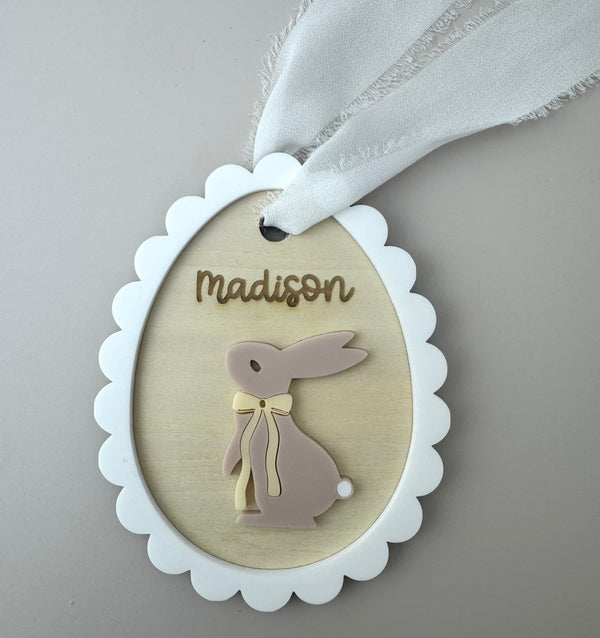 Custom Easter basket tag - Bunny - Luma Light