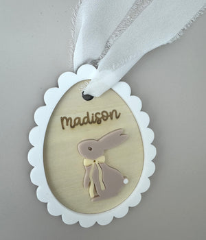Custom Easter basket tag - Bunny - Luma Light