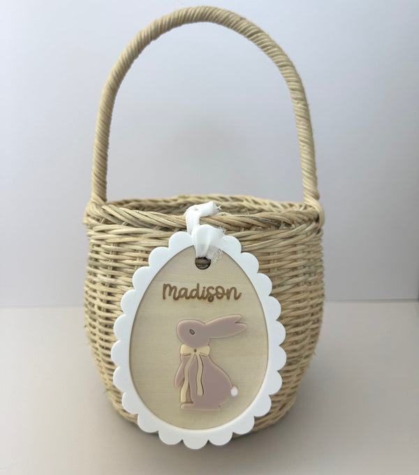 Custom Easter basket tag - Bunny - Luma Light