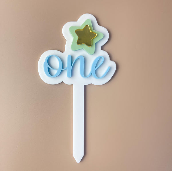 Cake Topper - One - Star - Luma Light