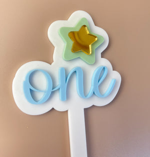 Cake Topper - One - Star - Luma Light