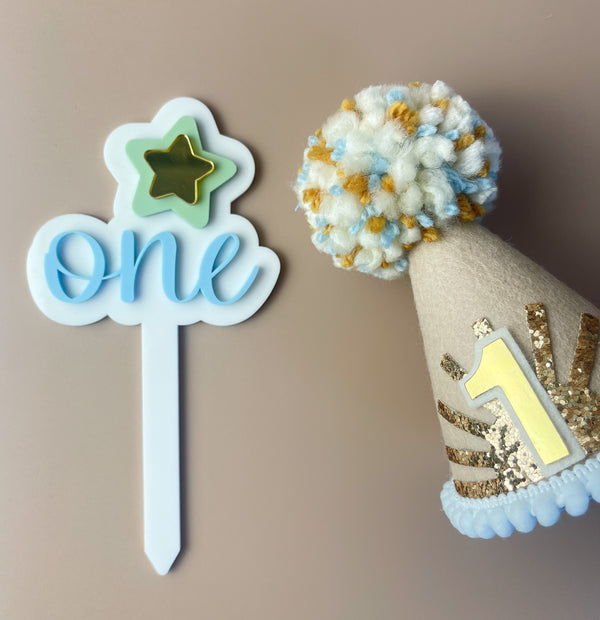 Cake Topper - One - Star - Luma Light