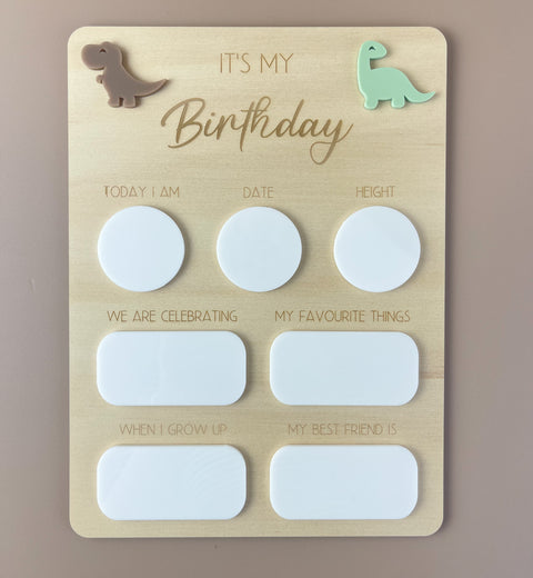 Birthday Board - It's my Birthday - Dinosaurs - Luma Light