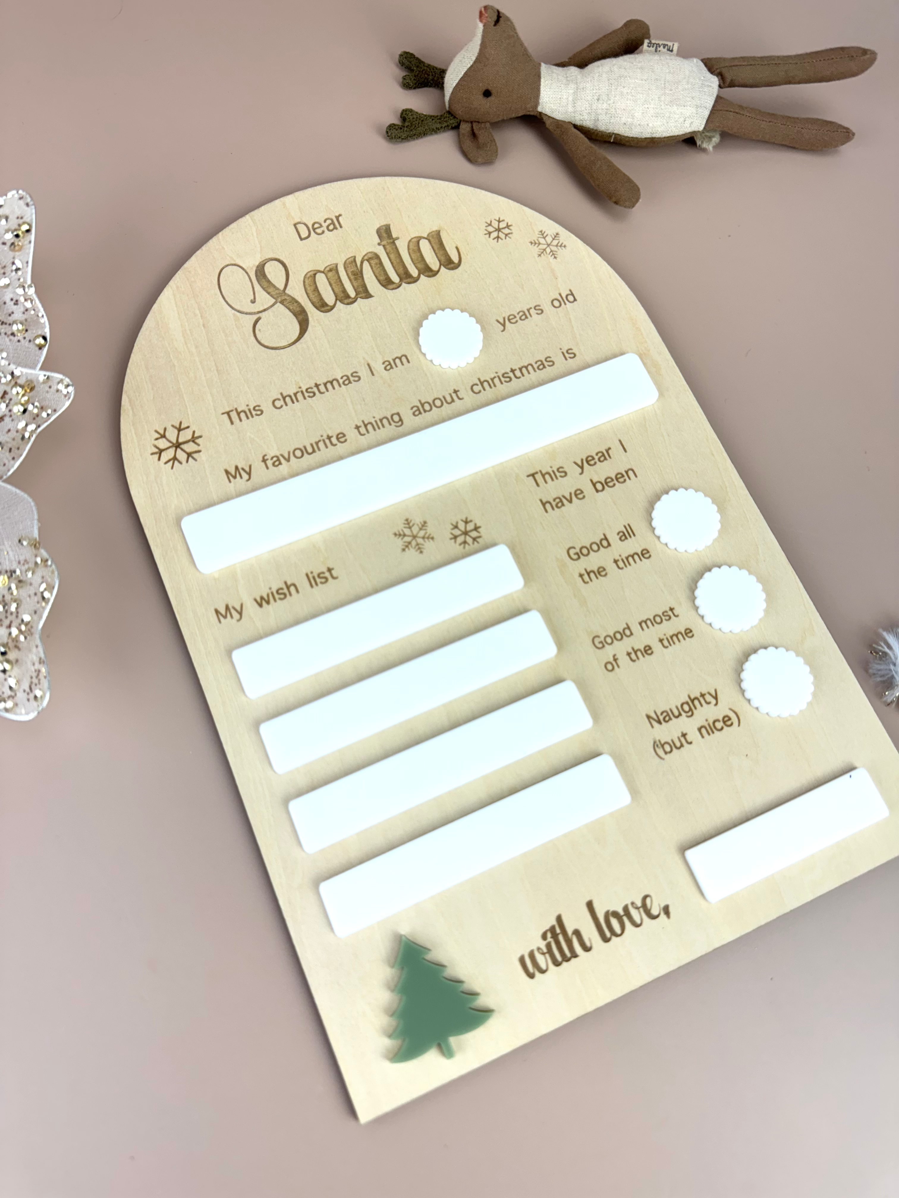 Dear Santa Christmas Board - Fill in your detail  - Luma Light