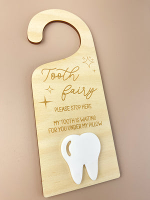 Tooth Fairy - Please Stop Here - Door Hanger - Luma Light