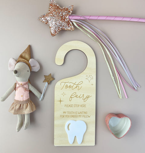 Tooth Fairy - Please Stop Here - Door Hanger - Luma Light