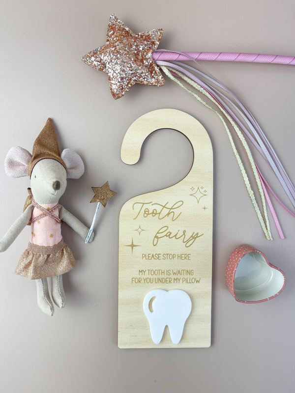 Tooth Fairy - Please Stop Here - Door Hanger - Luma Light
