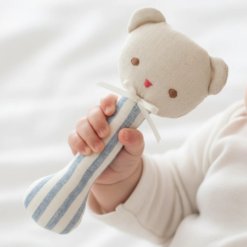 Ted Stick Rattle Chambray Stripe - Alimrose