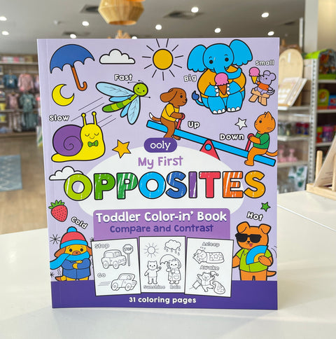 Toddler Colour in Book - Opposites - Ooly