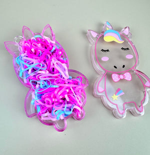 Unicorn box Mini hair elastics set - Peppa Penny