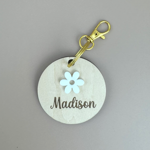 Personalised Name Bag Tag - Flower - Luma Light